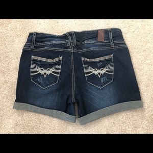 Blue SASHA, vanity denim cutoff shorts